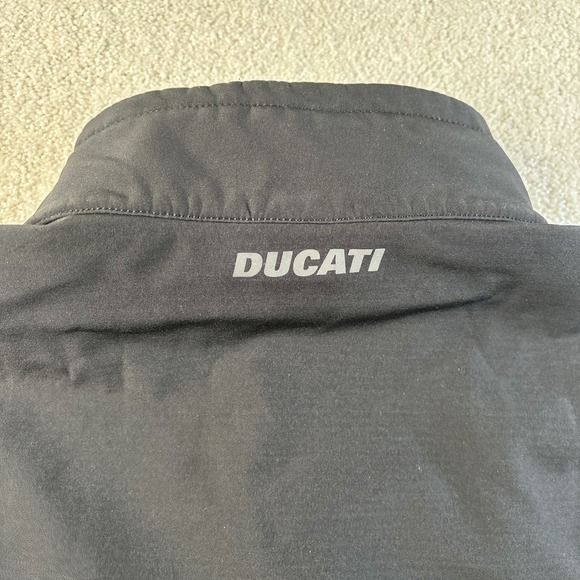 Ducati Rev'T! Jacket Men's Large Black Softshell Fleece Motorcycle Riding Moto - Picture 9 of 13